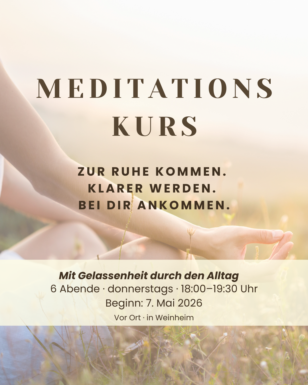 Meditation lernen · Start · 07. Mai 2026